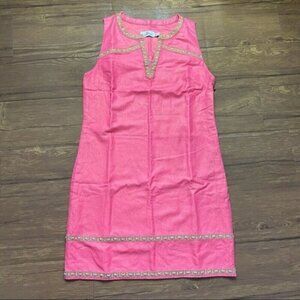 Vineyard Vines Shimmer Linen Sleeveles Tunic Dress Sz 2‎